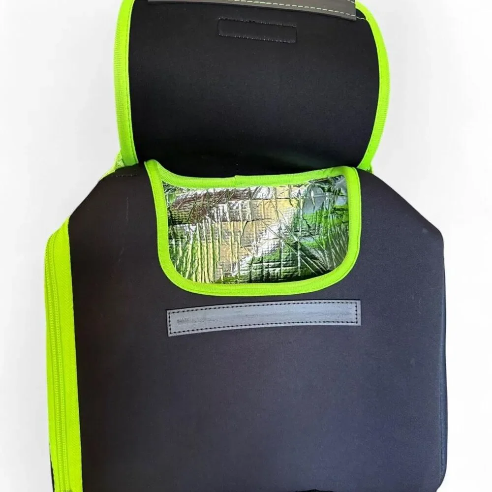 Kanga ULINE Iceless Cooler Bag Black Neon Green Insulated